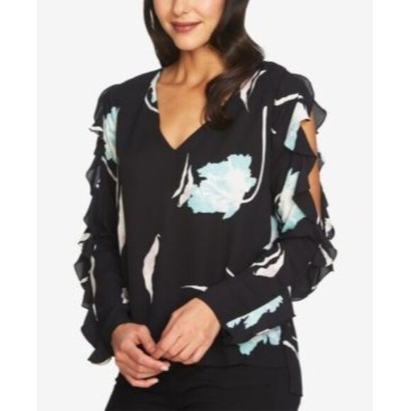 1.STATE Womens Floral Off the Shoulder Blouse, Large - Picture 1 of 1